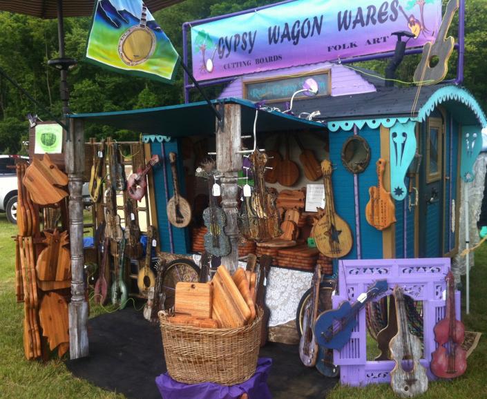 Come to our wagon to find one-of-a-kind cutting boards and more! 